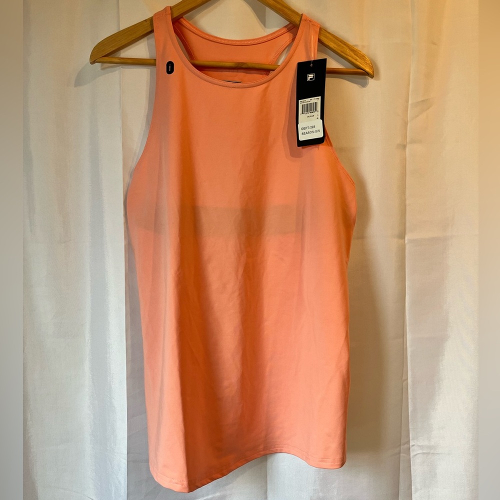 Pink/peach Fila workout top